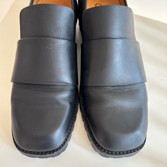 COS Modern Black Leather Loafers - Picture 6 of 8